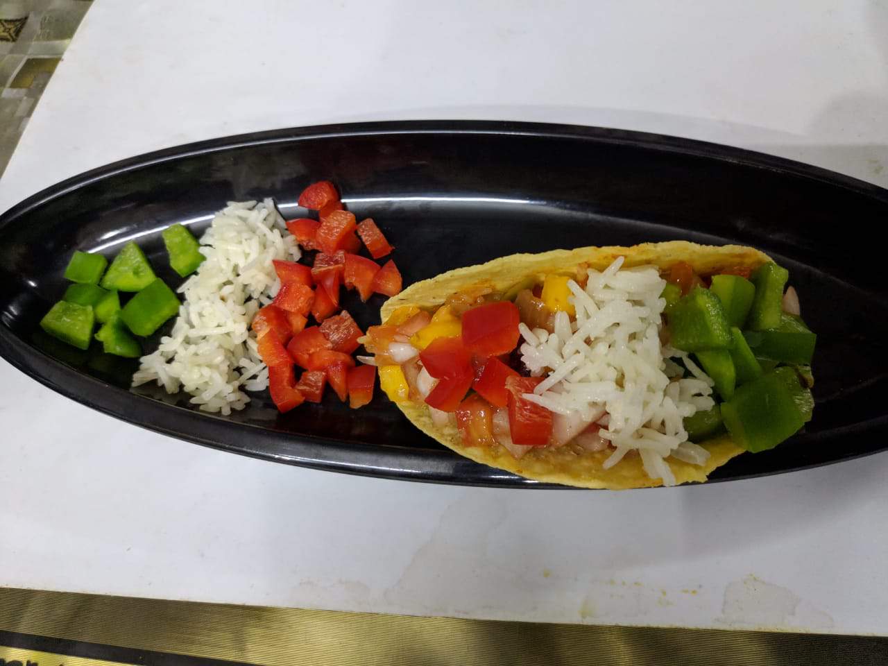 Tri coloured taco bell