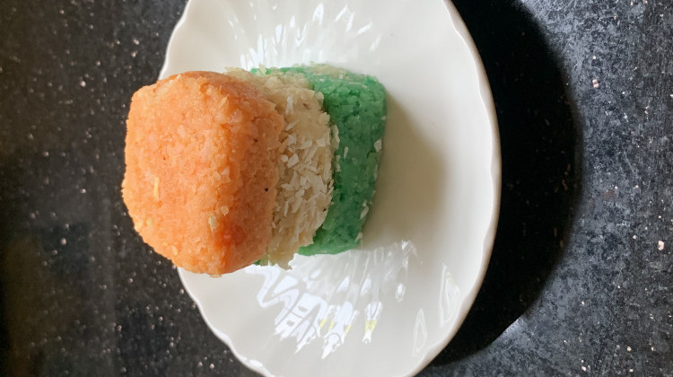 Tricolour Coconut Burfi - EggNChicken4u